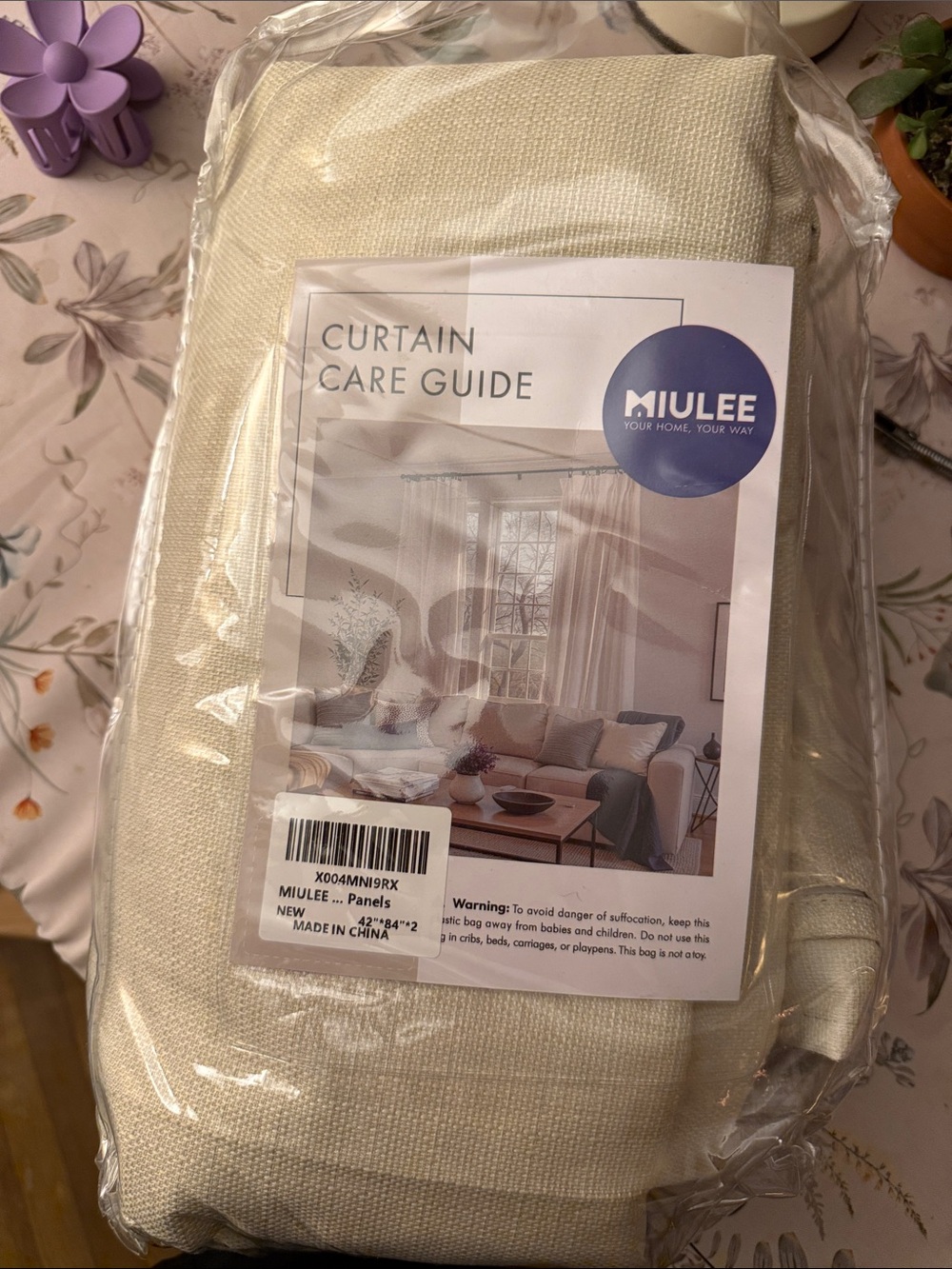 Black out curtains Miulee Cream Curtain Panel( TWO)- Neutral Window Drapery